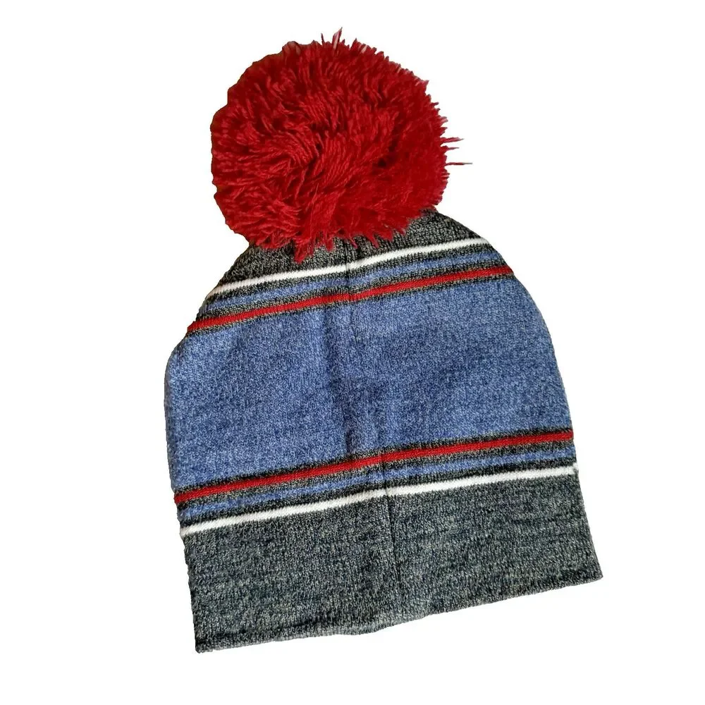 Super Mario Beanie Toboggan Hat Pom Pom 2022 Nintendo Youth One Size